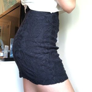 H&M Navy Lace Skirt